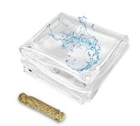 Bâche transparente en PVC imperméable et résistante de 500 g/m² - 0,35 mm - Pour auvent de terrasse - Isolation anti-âge - Verre souple