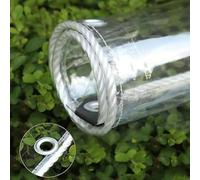 Bâche transparente en PVC imperméable et résistante de 500 g/m² - 0,35 mm - Pour auvent de terrasse - Isolation anti-âge - Verre souple