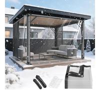 Bâche transparente en PVC imperméable et résistante | Plusieurs tailles : camping, jardin, tonnelle, protection de toit extérieur.(Clear Tarpaulin 3x3 meters)