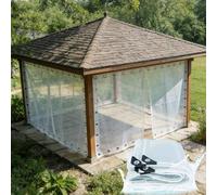 Bâche transparente, en PVC robuste résistant à l'eau avec œillets et bords renforcés pour serre, terrasse et porche