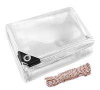 Bache Transparente Exterieur 150 x 480 cm PVC Bache de Protection Exterieur Voiture Epaisse Multifonction pour Extérieur Meubles de Jardin Tente, Couleur Transparente