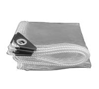 Bache Transparente Exterieur 170 x 345 cm Imperméable Epaisse Multifonction PVC Bâche Étanche Transparente pour Meubles de Jardin, Bois, Voiture, Piscines, Blanc