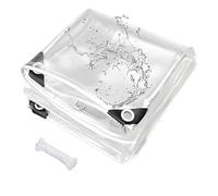 Bache Transparente Exterieur 190 x 530 cm avec Œillets Bâches de Protection Étanche Résistant à La Poussière pour Terrasse, Balcon, Jardin, Couleur Transparente