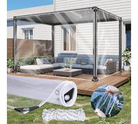 Bache Transparente Extérieur 2.5x3M EVA Imperméable 0.30mm, Transparence 99%, Anti-Déchirure, Résistant Froid, Oeillets Aluminium, Bâche Protection pour Terrasse Véranda Pergola Jardin Serre
