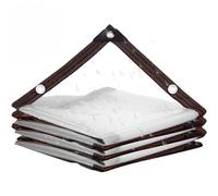 Bâche Transparente Extérieur 2x2m, Bâche Plastique Imperméable, Bâche Transparente pour Pergola, Bâche Plastique Transparente pour Serre, avec Œillets e Corde