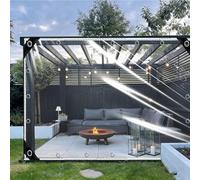 Bache Transparente Exterieur 4.1 x 5.9 m Imperméable Epaisse Multifonction PVC Bâche Multi-Usages 400G ㎡ pour Jardin, Voitures, Piscines, Bateaux, Blanc