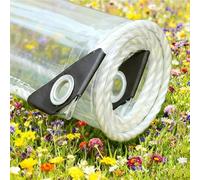 Bache Transparente Exterieur 4 x 5.1 m Imperméable Epaisse Multifonction PVC Feuilles de Plastique, Bache de Serre pour Jardin, Voitures, Piscines, Bateaux, Blanc