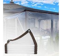 Bâche Transparente Extérieur avec Oeillets 1 4 10 15 22 30 39 46 m, Bâche de Protection épaisse 0.16mm for Imperméable Nichoir for Chien Balcon, Couverture Anti-déchirure avec Corde(1200x1300cm)