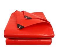 Bache Transparente Exterieur, Imperméable avec Sangles Renforcées Multi-usages en Toile Plastique Bâche pour Toit, Camping, Piscine Résistante Aux Déchirures(Red,500x700cm/16.4x23FT)