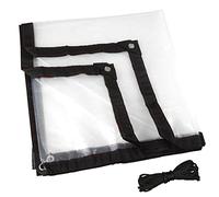 Bâche transparente imperméable 3 x 8 m - Bâche robuste résistante aux UV avec œillets - Bâche de jardin renforcée pour une utilisation en extérieur - Abri en plastique transparent