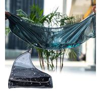 Bâche Transparente Imperméable,400g/㎡ Bâche en PVC Travaux Lourds,Bâche en Plastique Résistante Aux Intempéries De 0,35mm,Toile De Pluie Transparente Pliable,Personnalisab,LxH-1.5x3m/4.9x9.8ft