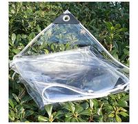 Bâche Transparente Imperméable,400g/㎡-Résistant à la Déchirure Bâche de Protection Étanche,Pluie-Isolation des Plantes-Résistant à poussière-avec Cordon,pour Jardin Terrasse Serre