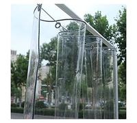 Bâche Transparente Imperméable avec Œillets Bâche Pliable Anti-poussière Anti-Pluie pour Clôture de Patio, Camping, Couverture de Tente Extérieure, Auvent de Porche