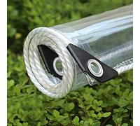 Bâche transparente imperméable avec œillets en PVC pour balcon, fenêtre, serre, animaux domestiques, film isolant pour plantes, 1,8 x 4 m