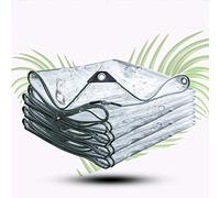 Bâche transparente imperméable de 0,35 mm, bâche de bordure épaisse en PVC, tissu de film coupe-vent pour fenêtre, tissu pour auvent de voiture, pliable, avec œillet en métal, pour jardin, balcon (2,4