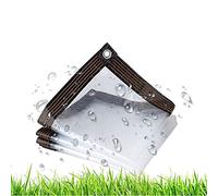 Bâche transparente imperméable en plastique PVC robuste - Bâche en vinyle transparent pour protection contre la poussière - Housse pour plantes (taille : 2 x 10 m)