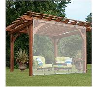 Bâche transparente imperméable en PVC de 0,5 mm avec œillets - Résistante au vent et à la pluie - Idéal pour tonnelle, terrasse, jardin (1,80 x 2 m)