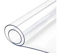 Bâche transparente imperméable en PVC de 5 mm d'épaisseur avec œillets, polyvalente, pour extérieur, tente, bateau, 1,2 x 2 m