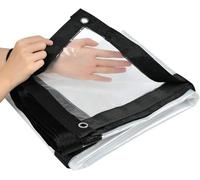 Bâche transparente imperméable et imperméable pour meubles Carav, housse de bâche imperméable, renforcée pour utilisations graves, corde Ilude, P, Transparent, 2,5 x 9 m
