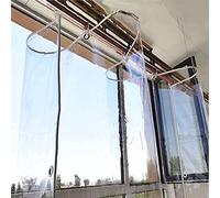 Bâche transparente imperméable et résistante aux intempéries pour pergola, porche, tonnelle, cabane, utilisation en intérieur avec œillets antirouille (1,4 x 2 m)