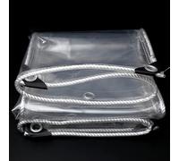 Bâche transparente imperméable et résistante en PVC avec œillets métalliques pour camping, serre, voitures, terrasse et pavillon