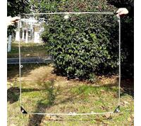 Bâche transparente imperméable et résistante en PVC de 0,35 mm avec œillets - Parfaite pour une utilisation en extérieur, porche, terrasse, camping, protection UV, poussière, pluie et neige (2,9 x 7,2