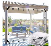 Bache Transparente Imperméable Exterieur avec Oeillets 2.4x3.5m, Hiver Personnalisable 0.35mm Bache de Protection Exterieur Bache de Serre de Jardin pour Pergola Terrasse Camping Balcon