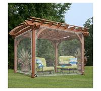 Bâche transparente imperméable pour tonnelle et abri de jardin - Pour cours, pergolas, entrepôts, protection contre la poussière et rideaux de séparation (2 x 3,5 m)