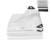 Bâche transparente imperméable renforcée pour serre en grille EPFHR - Bâche en polyéthylène pour extérieur 140 g/m² - Protection transparente avec œillets pour plantes, jardin, mobilier de jardin