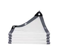 Bâche transparente imperméable robuste avec œillets - Bâche en plastique de 3 x 6 m pour camping, terrasse, serre, porche - Protection des plantes