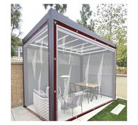Bâche transparente imperméable robuste avec œillets - Rideaux latéraux durables pour tonnelle, pergola, porche, cabane, utilisation intérieur/extérieur (3 x 3 m)