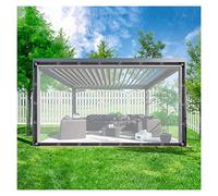 Bâche transparente imperméable robuste de 6 x 6 m - Panneaux latéraux résistants aux déchirures - Abri d'extérieur pour camping, fêtes et événements