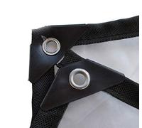 Bâche transparente légère imperméable de 5 mm avec œillets, bâche en polyester, coupe-vent et idéale pour le camping en extérieur, 2 x 2 m