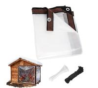 Bâche Transparente Poulailler et Abri Enclos De Patio Résistant À La Neige | Bâche Imperméable Transparente À Bords Renforcés Pour Jardinage, Hiver, Abris De Jardin, Porches, Patios, Maisons, Gaze Axam