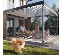 Bâche Transparente pour L'Extérieur 230 x 370 cm en PVC Bache de Protection Exterieur Jardin Isolation des Plantes pour Piscine, Jardin, Voiture, Mobilier, Couleur Transparente