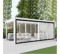 Bâche Transparente pour l'extérieur Panneaux Latéraux de Bâche Rideau de Bâche Transparents Tonnelle 0.12mm Bache de Protection Rideau Impermeable pour Terrasse Garage Pergola,H*l,180x600cm/6x20ft