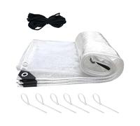 Bâche transparente pour poulailler avec cordons, étanche | Bâche isolante imperméable transparente pour poulailler avec cordons qui aide à isoler les enclos de volaille tout en