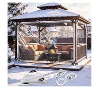 Bâche Transparente PVC 0,35 mm, Imperméable Résistante avec Œillets | Œillets et coins caoutchouc renforcés, housse anti-déchirure : gazebo, pergola, voiture, bois(3x5m(9.8x16.4ft))