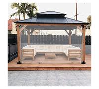 Bâche transparente résistante aux intempéries avec œillets - Rideau pour pergola d'extérieur et pare-brise (4 x 4,5 m) pour protection de jardin et solutions d'ombrage