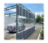 Bâche Transparente Rideaux pour Station De Lavage, Vinyle Industriel Panneau De Séparation avec Œillets pour Pergola Extérieure Menuiserie Garage(4.5X3 M)