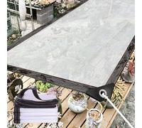 Bâche transparente robuste 2 x 10 m avec œillets - Bâche transparente imperméable pour camping, extérieur, terrasse, toit - Protection contre le soleil et la pluie