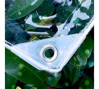 Bâche transparente robuste 500 g/m² imperméable et résistante aux déchirures avec œillets pour un attachement facile - Bâche transparente personnalisable pour tonnelle de jardin - Coupe-vent (3,2 x
