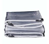 Bâche transparente robuste avec bords renforcés pour terrasse, tonnelle, poulailler, tente, balcon et meubles d'extérieur Protection 6 x 6 m