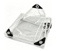 Bâche Transparente Robuste en PVC | Bâche en PVC transparent de plusieurs tailles for pergola, serre : œillets imperméables robustes