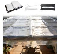 Bâche Transparente Robuste en PVC imperméable avec œillets et Bords renforcés, idéale pour la Protection Contre la Pluie dans Le Jardin et l'agriculture.
