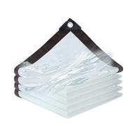 Bâche Transparente Robuste et imperméable avec œillets, 9 à 5 m, pour extérieur, Camping, Plantes, Jardin, poulailler, litière pour Chat (2x3M(6.6x9.9 FT))