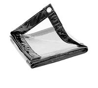 Bâche transparente robuste - Imperméable et résistante aux déchirures avec œillets de 0,3 mm d'épaisseur - Housse universelle pliable pour serre de jardin - 2 x 10 m