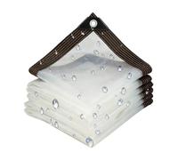 Bâche Transparente Très Résistante et Imperméable avec Œillets - Bâche Transparente Étanche en Polyéthylène - pour Terrasse, Extérieur, Camping, Extérieur, Jardin, Serre(1x8m/3.3x26.2ft)