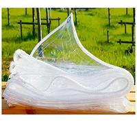 Bâche Transparente Ultra-résistante - Bâche en PVC imperméable avec œillets, épaisse Feuille de Plastique Transparent pour la Maison et Le Jardin, matériau en Verre Souple et Durable, 3 x 3,