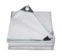 Bâche Transparente Ultra-résistante - Bâche imperméable et Transparente avec Corde, épaisse et résistante aux déchirures, Protection UV, idéale pour Une Utilisation extérieure, Structure qua